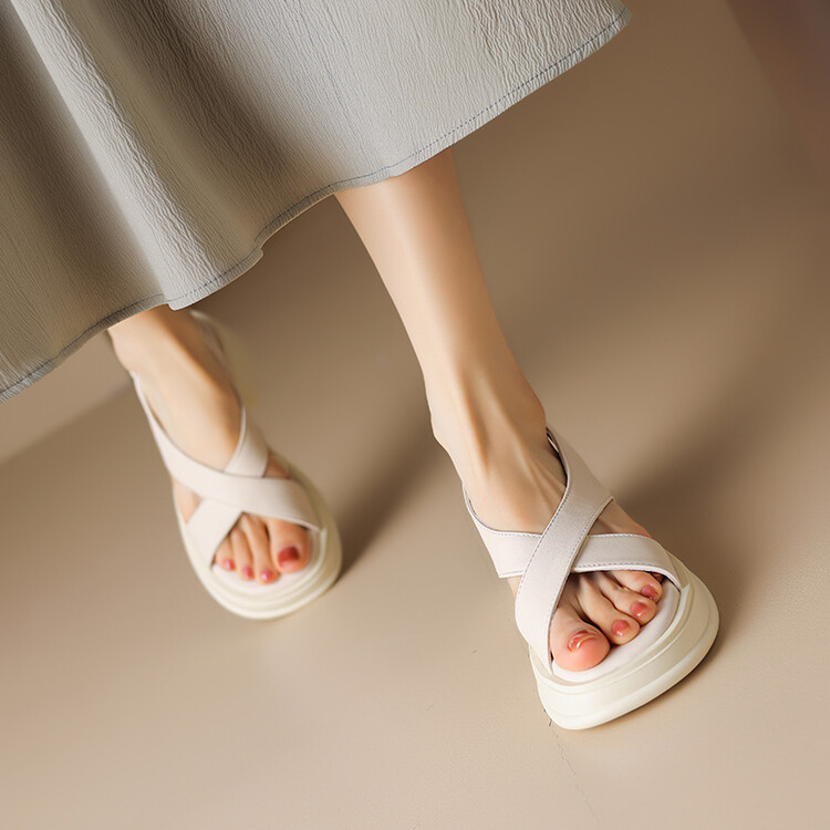 Women's Mid Heel T-Strap Sandals with Ankle Strap