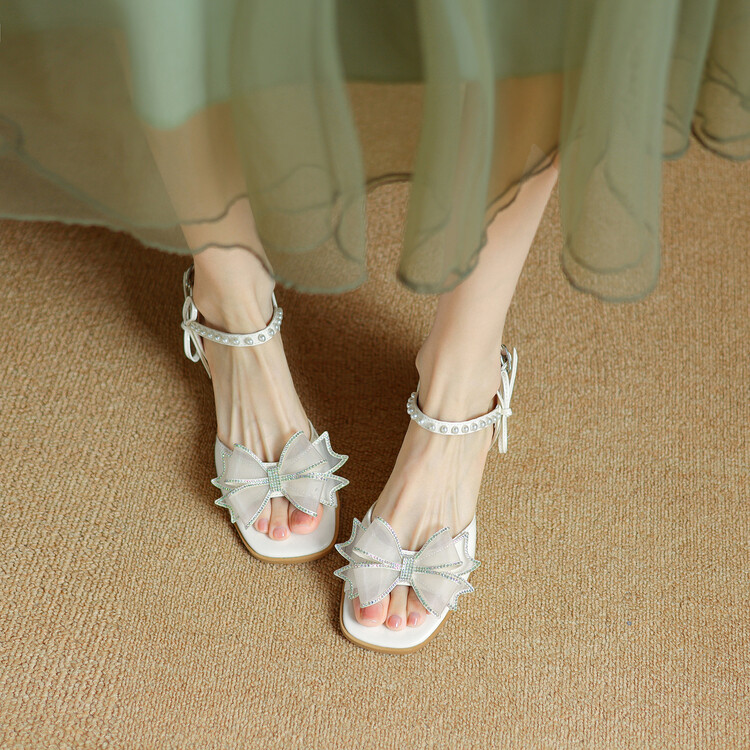 Women's Open Toe Chunky Mid Heel Sandals - Style g.html