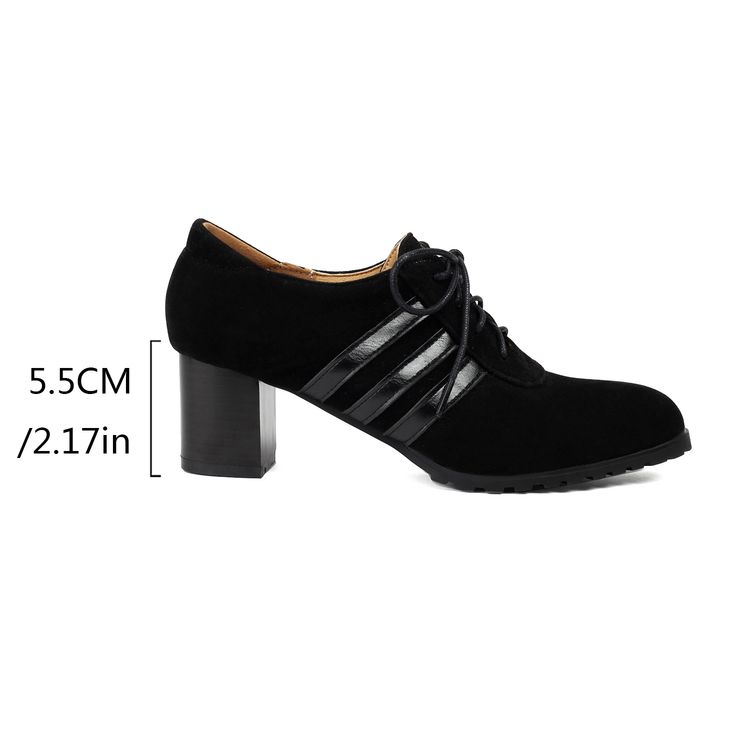 Women's Fashion Flat Shoes with Round Toe and Chunky Mid Heel