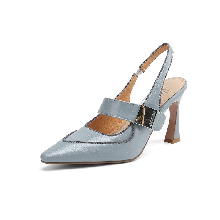 Women's Pointed Toe T-Strap High Heel Sandals